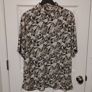 Axcess Brand Liz Claiborne Men's Button Up Rayon Shirt Casual Comfy Sz Large